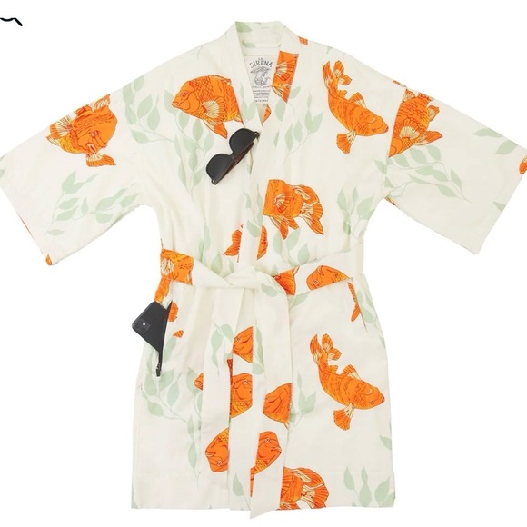 California Cowboy Women’s La Sirena Robe Garibaldi Fish White M/L